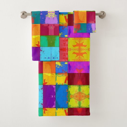 Pop Art grunge Blocs de couleurs (En situation)