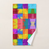 Pop Art grunge Blocs de couleurs (Serviette à main)
