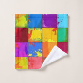 Pop Art grunge Blocs de couleurs (Gant de toilette)