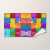 Pop Art grunge Blocs de couleurs (Serviette à main)