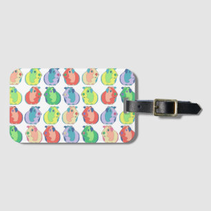Pop Art Guinea Pig Pattern Bagagelabel