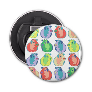 Pop Art Guinea Pig Pattern Button Flesopener