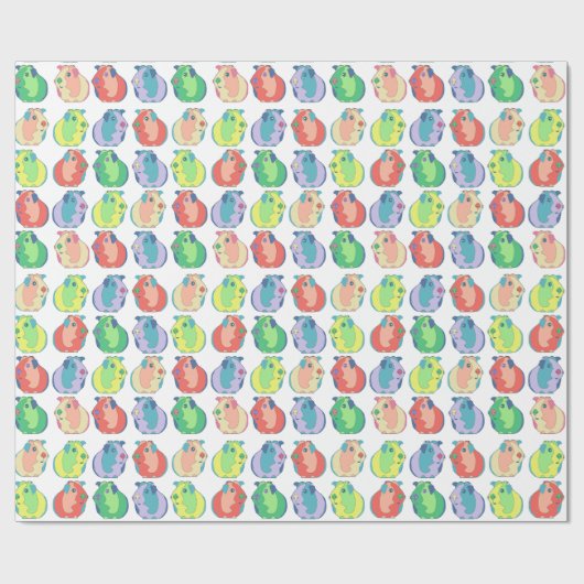 Pop Art Guinea Pig Pattern Cadeaupapier (Vlak)