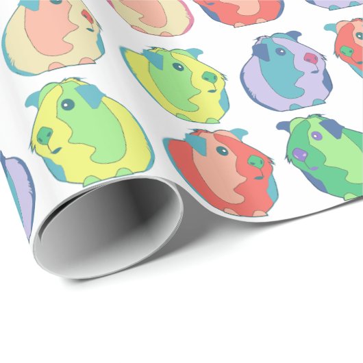 Pop Art Guinea Pig Pattern Cadeaupapier (Rol Hoek)