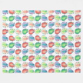 Pop Art Guinea Pig Pattern Fleece Deken (Voorkant (Horizontaal))