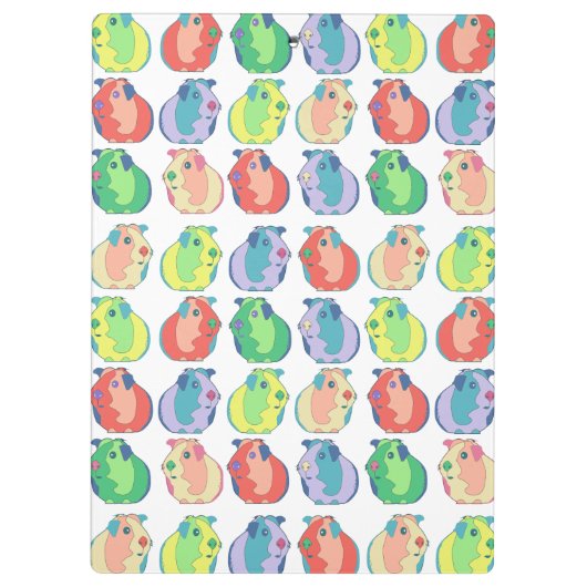 Pop Art Guinea Pig Pattern Klembord (Achterkant)