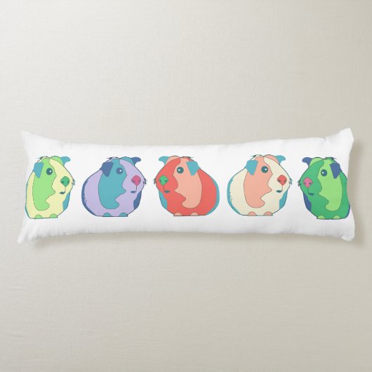 Pop Art Guinea Pig Pattern Lichaamskussen (Voorkant)
