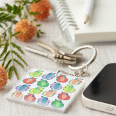 Pop Art Guinea Pig Pattern Sleutelhanger (Voorkant Rechts)