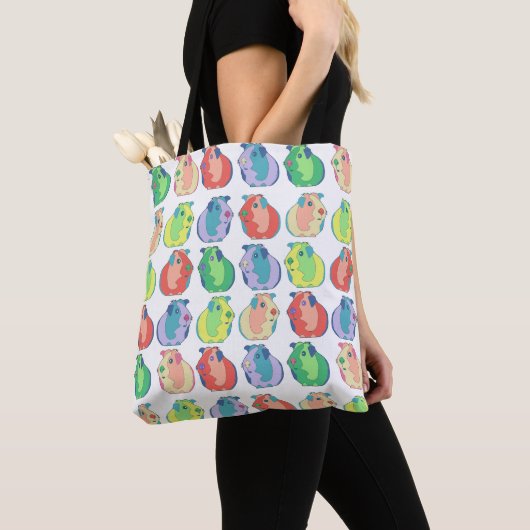 Pop Art Guinea Pig Pattern Tote Bag (Dichtbij)