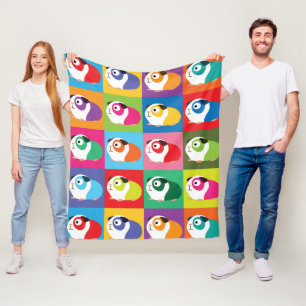 Pop Art Guinea Pigs Fleece Deken