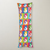 Pop Art Guinea Pigs Lichaamskussen (Achterkant (Verticaal))