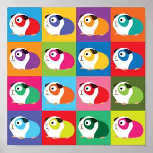 Pop Art Guinea Pigs Poster