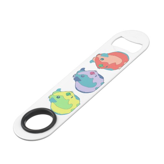 Pop Art Guinea Pigs Speed Flessenopener (Achterkant Gekanteld)