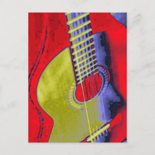 Pop Art Guitar Briefkaart