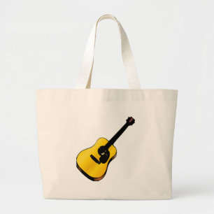 Pop Art Guitar Grote Tote Bag