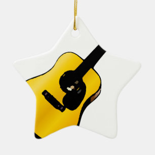 Pop Art Guitar Keramisch Ornament