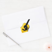 Pop Art Guitar Vierkante Sticker (Envelop)