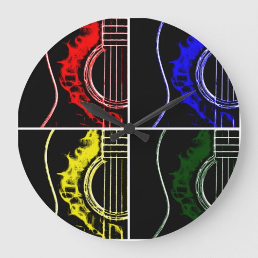 Pop Art Guitars Grote Klok (Voorkant)