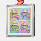 Pop Art HAMBURGER HANGING ORNAMENT (Links)