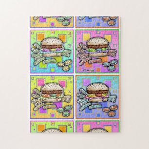 Pop Art HAMBURGER PUZZLE Legpuzzel