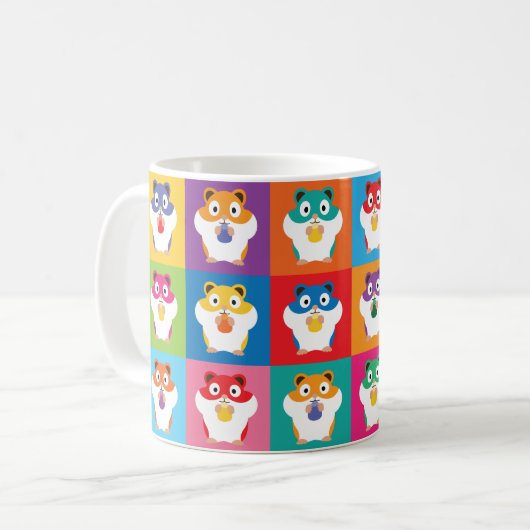 Pop Art Hamsters Café Mug (Devant gauche)