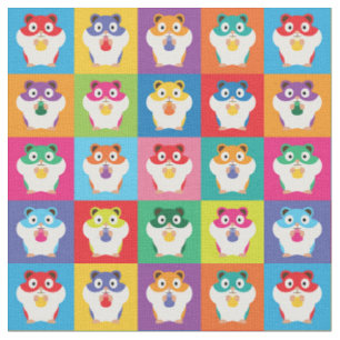 Pop Art Hamsters Fabric Stof