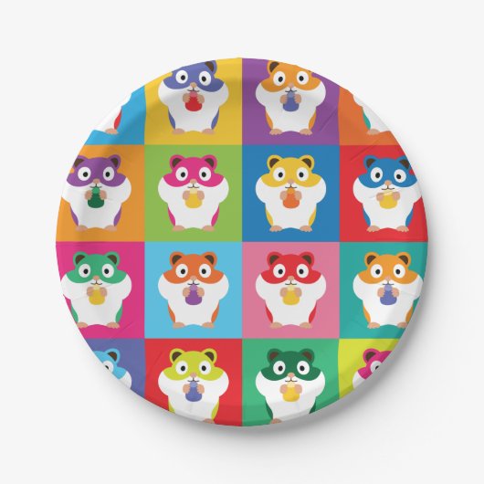 Pop Art Hamsters Paper Bord (Voorkant)