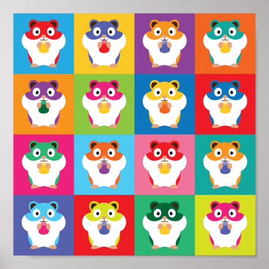 Pop Art Hamsters Poster (Devant)