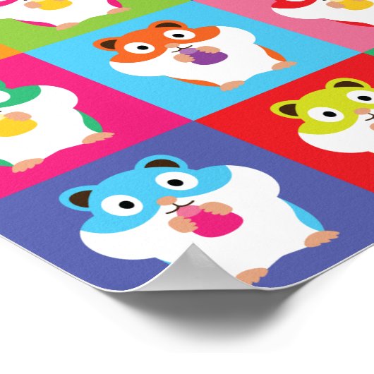Pop Art Hamsters Poster (Hoek)