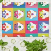 Pop Art Hamsters Serviette de cuisine (Plié)