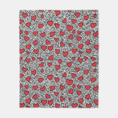 Pop Art Hart Patroon Fleece Deken (Voorkant)