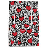 Pop Art Hart Patroon Medium Cadeauzakje (Voorkant)