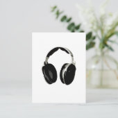 Pop Art Headphone Briefkaart (Staand voorkant)