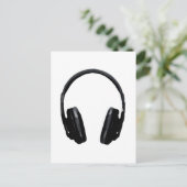 Pop Art Headphone Briefkaart (Staand voorkant)