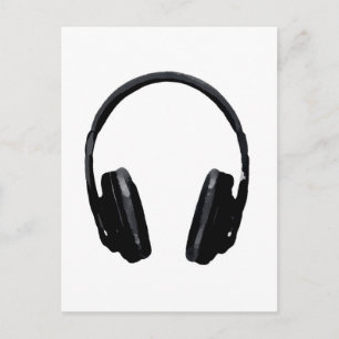 Pop Art Headphone Briefkaart