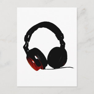 Pop Art Headphone Briefkaart