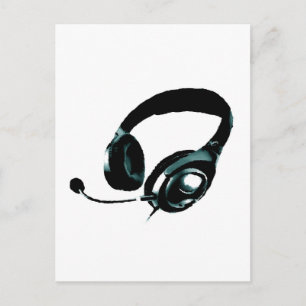 Pop Art Headphone Briefkaart