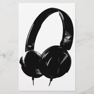 Pop Art Headphone Briefpapier