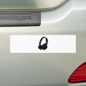 Pop Art Headphone Bumpersticker (Op auto)
