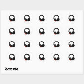 Pop Art Headphone Hart Sticker (Vel)
