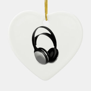 Pop Art Headphone Keramisch Ornament