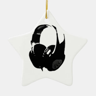 Pop Art Headphone Keramisch Ornament