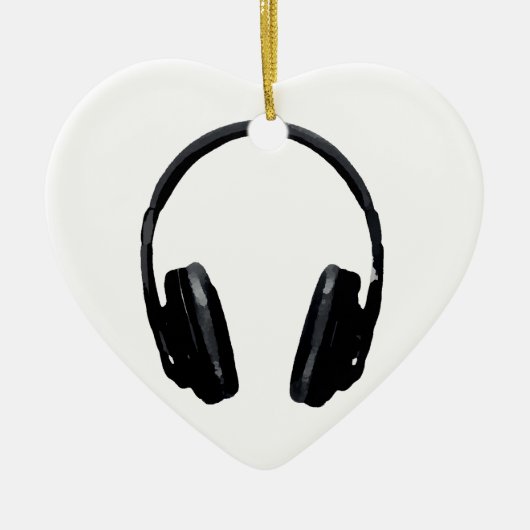 Pop Art Headphone Keramisch Ornament (Voorkant)