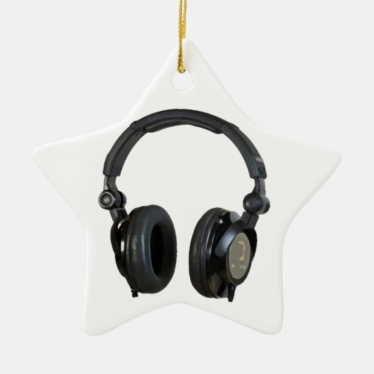Pop Art Headphone Keramisch Ornament (Voorkant)