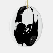 Pop Art Headphone Keramisch Ornament (Rechts)