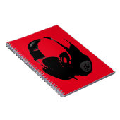 Pop Art Headphone Notitieboek (Rechterzijde)