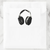 Pop Art Headphone Rechthoekige Sticker (Tas)