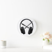 Pop Art Headphone Ronde Klok (Huis)