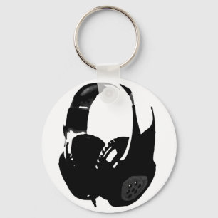 Pop Art Headphone Sleutelhanger