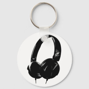Pop Art Headphone Sleutelhanger